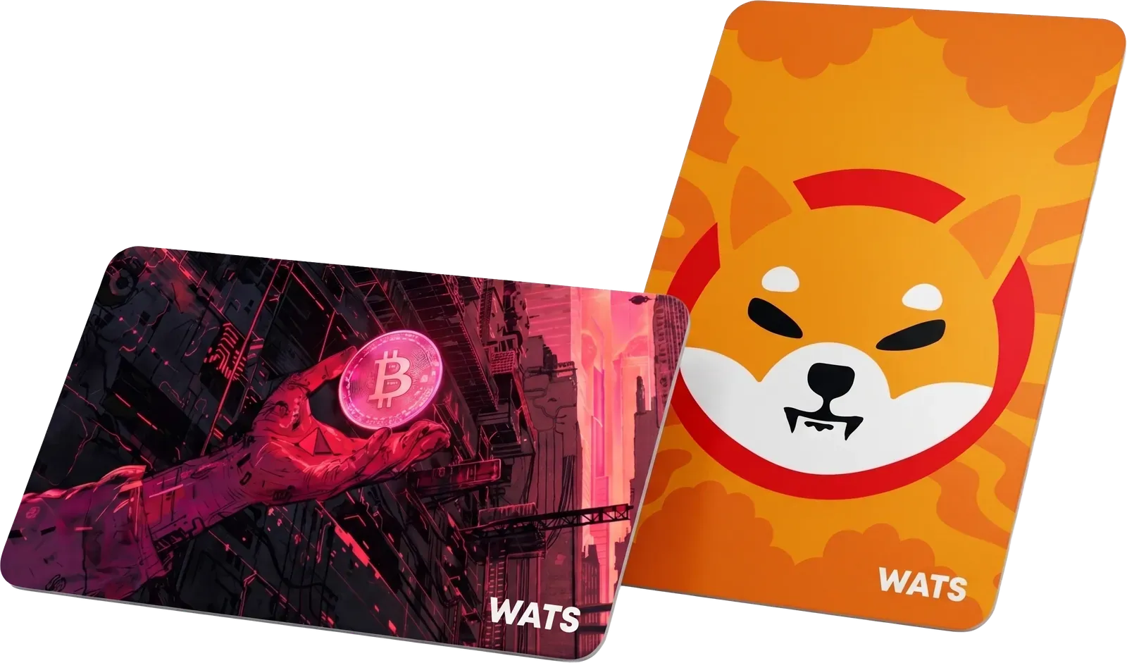 WATS NFC Metal Card — military-grade IP68 NFC crypto card with NTAG 216 chip for tap-to-authenticate