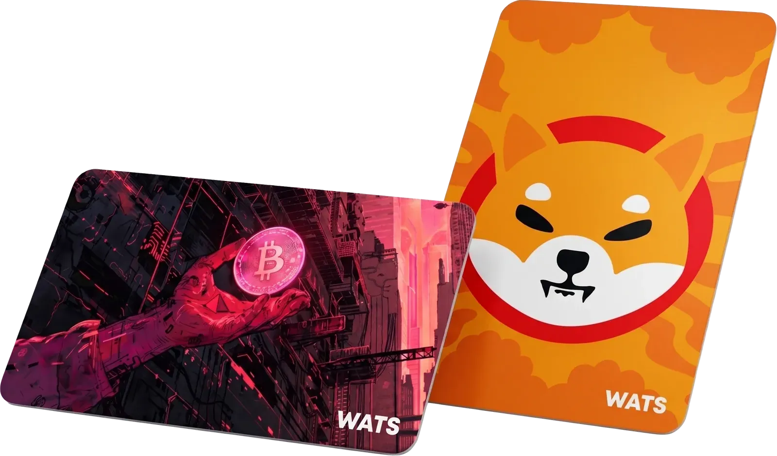 WATS NFC Metal Card — military-grade IP68 NFC crypto card with NTAG 216 chip for tap-to-authenticate
