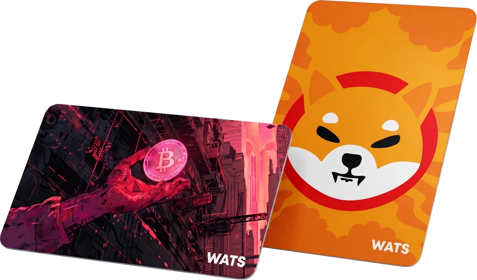 WATS NFC Metal Card — military-grade IP68 NFC crypto card with NTAG 216 chip for tap-to-authenticate